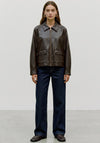 Vero Moda Bridget Faux Leather Jacket, Brown