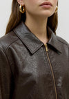 Vero Moda Bridget Faux Leather Jacket, Brown