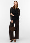 Vero Moda Stella Chiffon Frill Blouse, Black