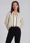 Vero Moda Evina Striped Blouse, Cream and Black