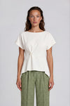 Vero Moda Round Neckline with Pearl Detail T-Shirt, White
