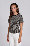 Vero Moda Summer Striped Short Sleeve T-Shirt, Black and White