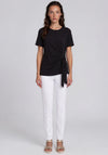 Vero Moda Jill Short Sleeve with Knot Detail Top, Black