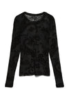 Vero Moda Lova Mesh with Paisley Detail Top, Brown