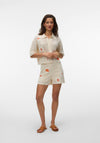 Vero Moda Esmey Knitted Shorts, Cream