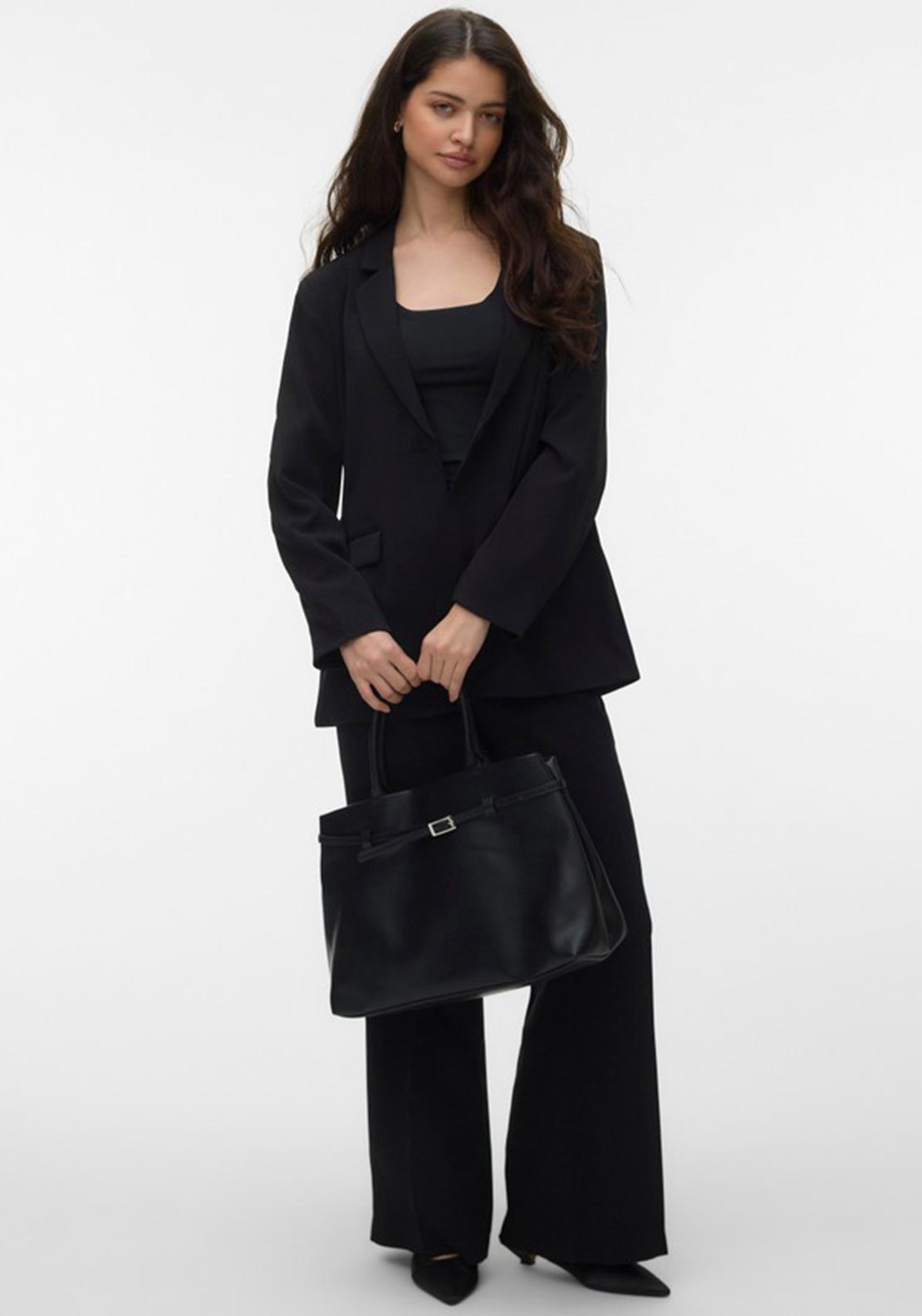 Vero Moda Tena Lace Detail Blazer, Black