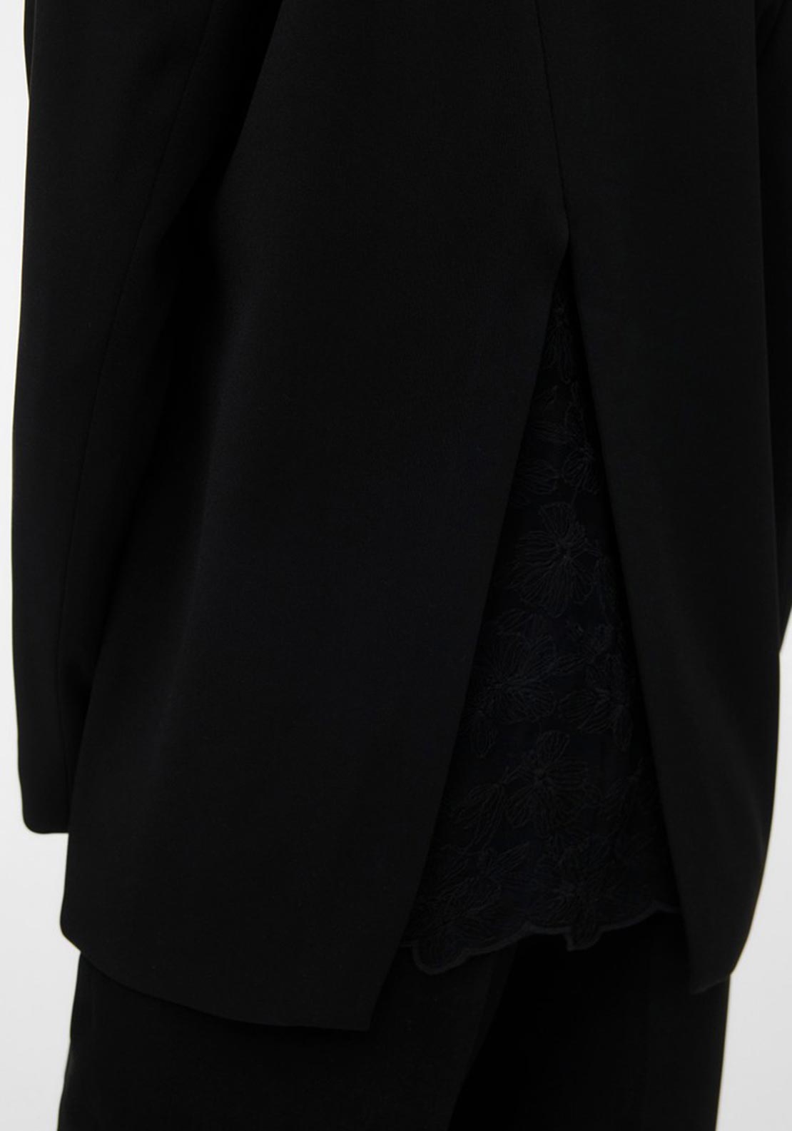 Vero Moda Tena Lace Detail Blazer, Black