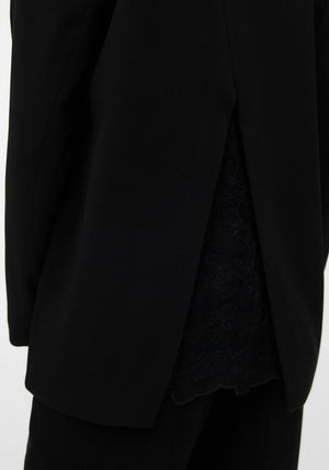 Vero Moda Tena Lace Detail Blazer, Black