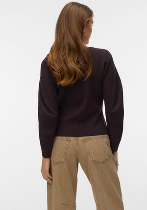 Vero Moda Bergamo Fitted Cardigan, Brown
