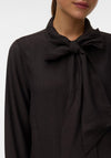 Vero Moda Jay Long Sleeve with Tie Detail Shirt, Brown
