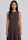 Vero Moda Vigga Asymmetric Midi Dress, Brown