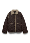Vero Moda Emily Short Collared Jacket, Brown and Beige