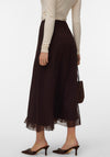 Vero Moda Lalie Lace Panel Maxi Skirt, Brown