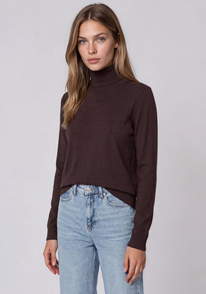 Vero Moda Glory Polo Neck Knit Top, Brown