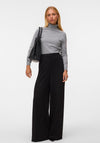 Vero Moda Bellis Mid Rise Wide Leg Trousers, Black