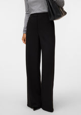 Vero Moda Bellis Mid Rise Wide Leg Trousers, Black