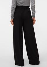Vero Moda Bellis Mid Rise Wide Leg Trousers, Black