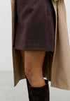 Vero Moda Allison High Waist Short Skirt, Brown