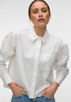 Vero Moda Nona Rhinestone Embellished Shirt, White