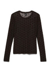 Vero Moda Lova Mesh with Polka Dots Top, Brown