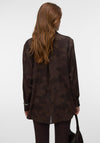Vero Moda Embla Floral Jacquard Shirt, Brown