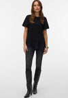 Vero Moda Brit Lace Detail T-Shirt, Black