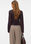 Vero Moda Millie Asymmetric Boatneck Top, Brown