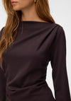 Vero Moda Millie Asymmetric Boatneck Top, Brown