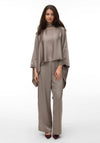 Vero Moda Miro Scarf Detail Cape Blouse, Taupe