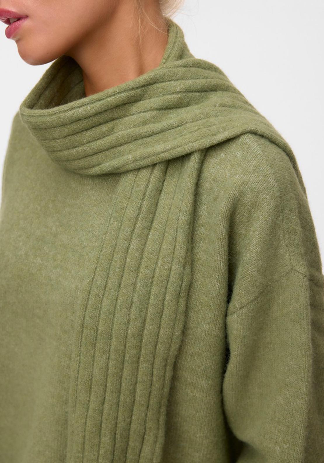 Vero Moda Gianna Scarf Detail Jumper, Green
