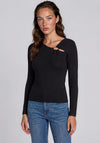 Vero Moda Jain Buckle Detail Top, Black