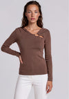 Vero Moda Jain Buckle Detail Top, Brown