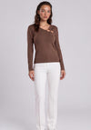 Vero Moda Jain Buckle Detail Top, Brown