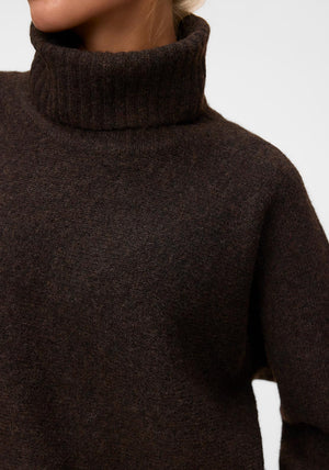 Vero Moda Violet Roll Neck Jumper, Brown