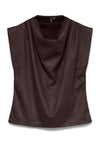Vero Moda Birka High Neck Top, Dark Brown