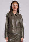 Vero Moda Bridget Faux Leather Jacket, Forest Green