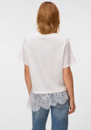 Vero Moda Brit Lace Detail T-Shirt, White