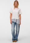 Vero Moda Brit Lace Detail T-Shirt, White