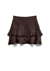 Vero Moda Miro Layer Detail Short Skirt, Chocolate Brown
