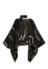 Vero Moda Miro Scarf Detail Cape Blouse, Black Multi