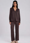Vero Moda Charm Satin Feel Blouse, Brown