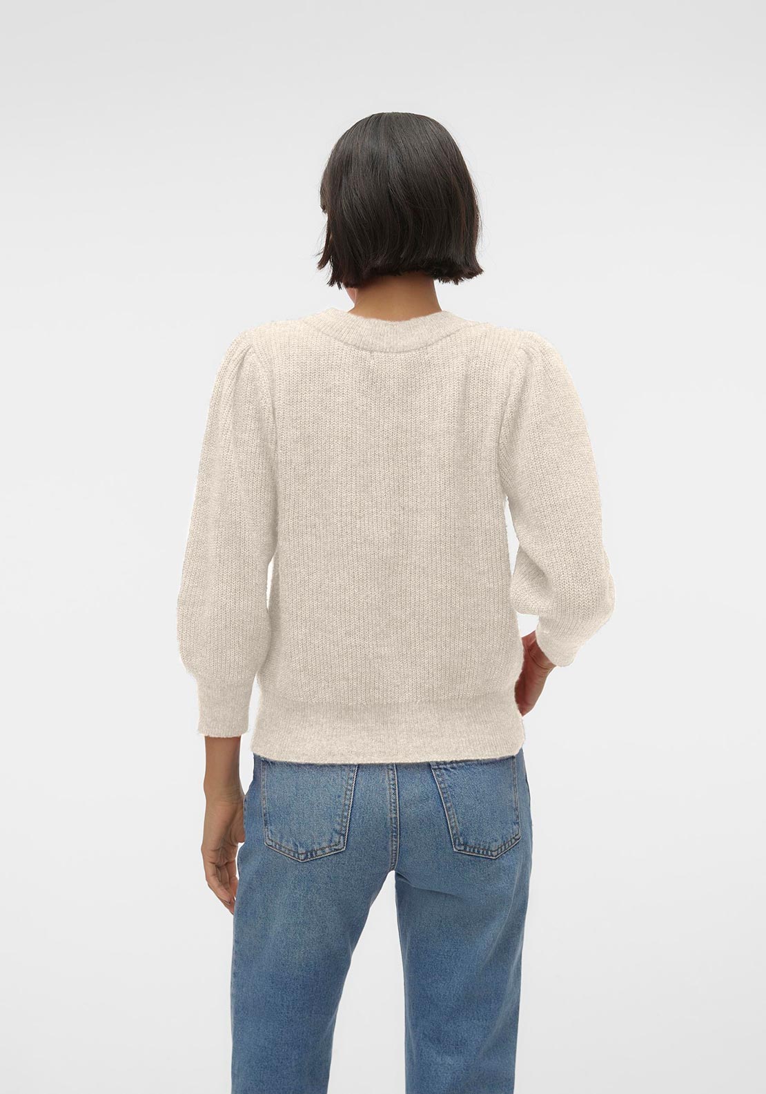 Vero Moda Three Quarter Sleeve Jumper, Birch