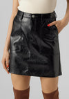 Vero Moda Elina Glossy Mini Skirt, Black
