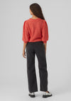 Vero Moda Three Quarter Sleeve Jumper, Cayenne