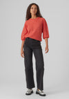 Vero Moda Three Quarter Sleeve Jumper, Cayenne