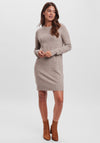 Vero Moda Doffy Long Sleeve Knit Dress, Sepia Tint