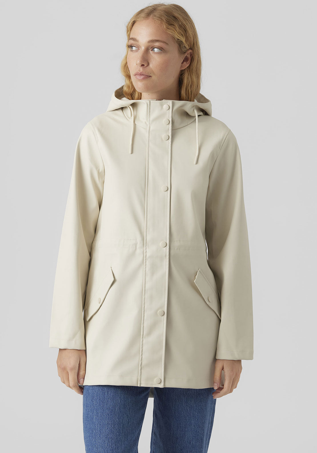 Vero Moda Malou Coated Jacket, Beige