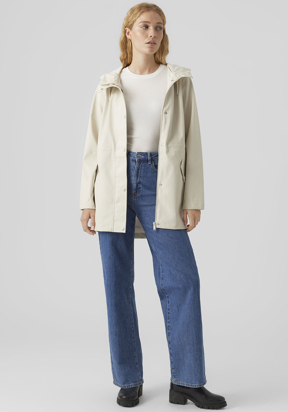 Vero Moda Malou Coated Jacket, Beige