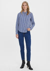 Vero Moda Brenda High Rise Straight Leg Jeans, Dark Blue Denim