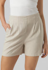 Vero Moda Jesmilo Pleated Shorts, Beige